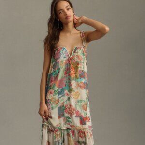 Anthropologie Chiffon Shift Midi Dress, NWT, size S